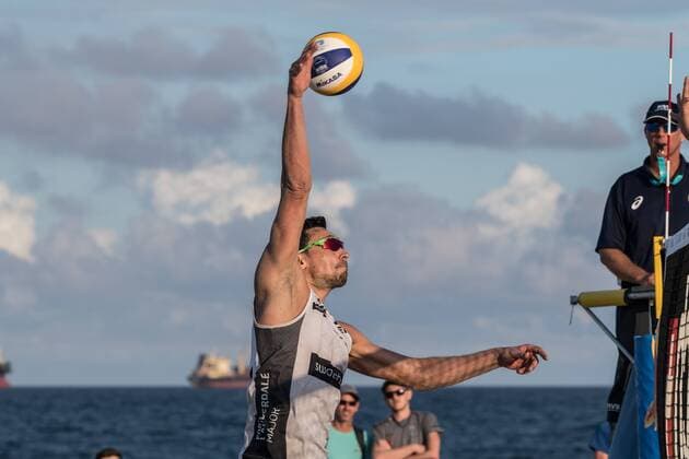 FIVB World Tour 2017 - Fort Lauderdale Major - 07.02.2017 Jonathan Erdmann (GER); FIVB World Tour 2017 - Fort Lauderdale Major am 07.02.2017, Beach Park Fort Lauderdale, Florida, USA xPWx