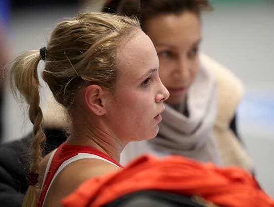 TENNIS - ITF, Fed Cup TALLINN,ESTONIA,08.FEB.17 - TENNIS - ITF, Fed Cup, Europe Africa Zone, Group 1. Image shows Donna Vekic (CRO). GEPAxpictures xWalterxLuger