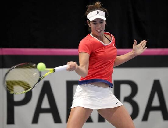 TENNIS - ITF, Fed Cup TALLINN,ESTONIA,08.FEB.17 - TENNIS - ITF, Fed Cup, Europe Africa Zone, Group 1. Image shows Ines Murta (POR). GEPAxpictures xWalterxLuger