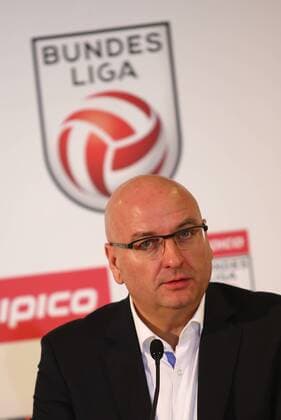 SOCCER - BL, press conference PK Pressekonferenz SALZBURG,AUSTRIA,08.FEB.17 - SOCCER - tipico Bundesliga, press conference, season opening. Image shows president Hans Rinner (Bundesliga). GEPAxpictures xFelixxRoittner