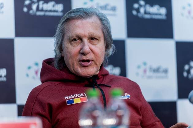 Tennis - FED Cup by BNP 2017 game between Romania si Belgium February 2017 February 8, 2017: Ilie Nastase the Romanian FED Cup team captain during the FED Cup by BNP 2017 game between Romania si Belgium at Sala Polivalenta, Bucuresti, Romania ROU. Foto: CronosFoto Catalin Soare