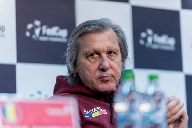 Tennis - FED Cup by BNP 2017 game between Romania si Belgium February 2017 February 8, 2017: Ilie Nastase the Romanian FED Cup team captain during the FED Cup by BNP 2017 game between Romania si Belgium at Sala Polivalenta, Bucuresti, Romania ROU. Foto: CronosFoto Catalin Soare
