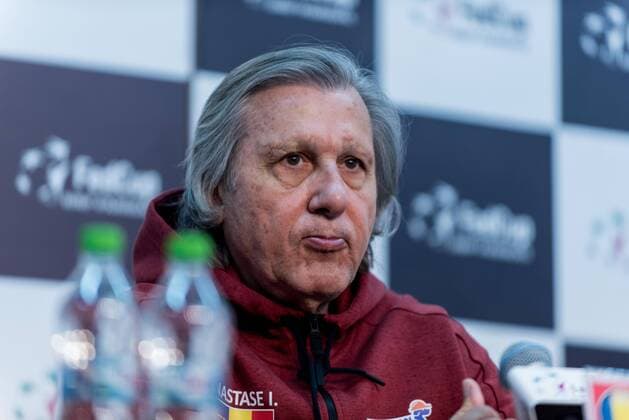 Tennis - FED Cup by BNP 2017 game between Romania si Belgium February 2017 February 8, 2017: Ilie Nastase the Romanian FED Cup team captain during the FED Cup by BNP 2017 game between Romania si Belgium at Sala Polivalenta, Bucuresti, Romania ROU. Foto: CronosFoto Catalin Soare