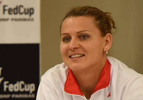 Czech tennis player Lucie Safarova speaks during the press conference PK Pressekonferenz prior to the first round 2017 Fed Cup in Ostrava, Czech Republic, February 8, 2017. (CTKxPhoto JaroslavxOzana) CTKPhotoP201702080787901  jao 11