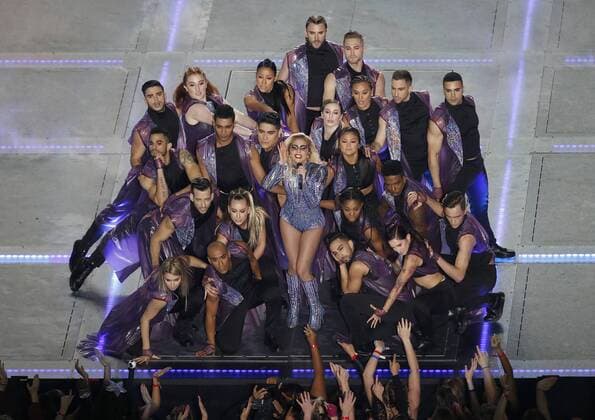 February 05, 2017 Musician Lady Gaga performs onstage during the Super Bowl LI Halftime Show at NRG Stadium in Houston, Texas. CSM NFL American Football Herren USA 2017: Super Bowl LI FEB 05 - ZUMAc04_ 20170205_zaf_c04_399 Copyright: xCharlesxBausx