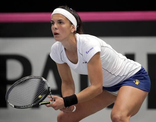 TENNIS - ITF, Fed Cup TALLINN,ESTONIA,09.FEB.17 - TENNIS - ITF, Fed Cup, Europe Africa Zone II, Group 1. Image shows Jelena Simic (BIH) GEPAxpictures xWalterxLuger