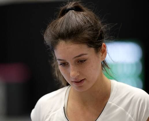 TENNIS - ITF, Fed Cup TALLINN,ESTONIA,09.FEB.17 - TENNIS - ITF, Fed Cup, Europe Africa Zone II, Group 1. Image shows Ipek Soylu (TUR). GEPAxpictures xWalterxLuger