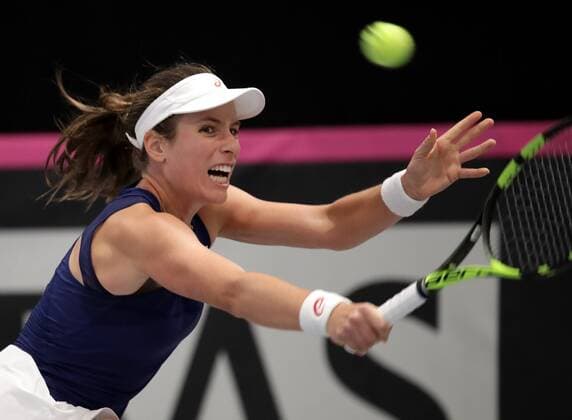 TENNIS - ITF, Fed Cup TALLINN,ESTONIA,09.FEB.17 - TENNIS - ITF, Fed Cup, Europe Africa Zone II, Group 1. Image shows Johanna Konta (GBR). GEPAxpictures xWalterxLuger
