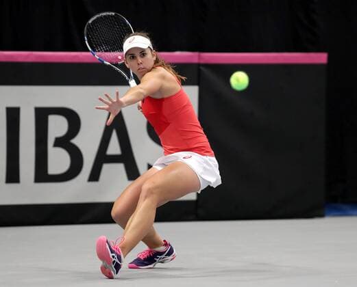 TENNIS - ITF, Fed Cup TALLINN,ESTONIA,09.FEB.17 - TENNIS - ITF, Fed Cup, Europe Africa Zone II, Group 1. Image shows Julia Grabher (AUT). GEPAxpictures xWalterxLuger