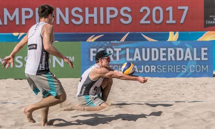 FIVB World Tour 2017 - Fort Lauderdale Major - 09.02.2017 Bennet Poniewaz (GER); FIVB World Tour 2017 - Fort Lauderdale Major - 09.02.2017 am 09.02.2017, Beach Park Fort Lauderdale, Florida, USA. xPWx