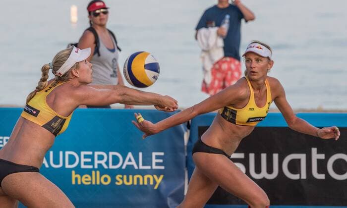 FIVB World Tour 2017 - Fort Lauderdale Major - 09.02.2017 Karla Borger, Margareta Kozuch (GER); FIVB World Tour 2017 - Fort Lauderdale Major - 09.02.2017 am 09.02.2017, Beach Park Fort Lauderdale, Florida, USA. xPWx