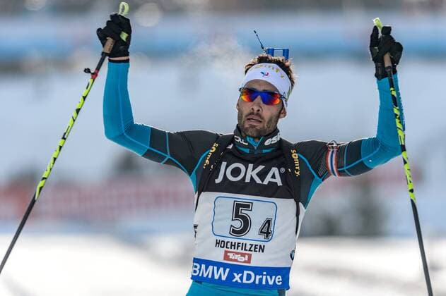 09.02.2017, Biathlonarena, Hochfilzen, AUT, IBU Weltmeisterschaften Biathlon, Hochfilzen 2017, Mixed Staffel, im Bild Martin Fourcade (FRA) Martin Fourcade of France during the Mixed Relay of the IBU Biathlon World Championships at the Biathlonarena in Hochfilzen, Austria on 2017 02 09. Hochfilzen  EP_ade  