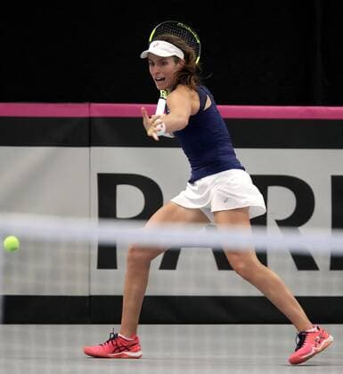 TENNIS - ITF, Fed Cup TALLINN,ESTONIA,10.FEB.17 - TENNIS - ITF, Fed Cup, Europe Africa Zone II, Group 1. Image shows Johanna Konta (GBR). GEPAxpictures xWalterxLuger