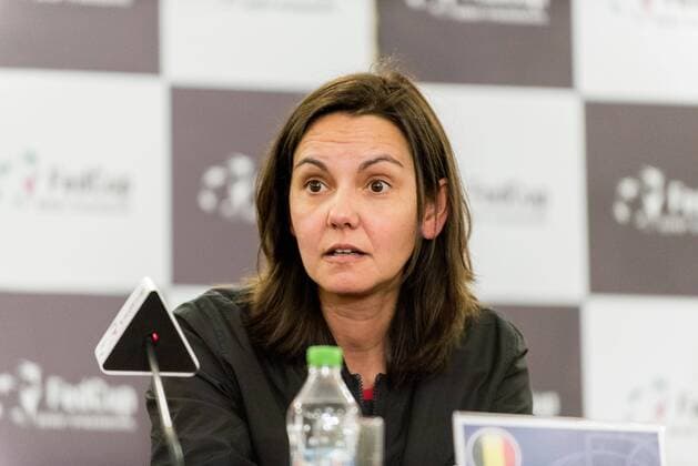 Tennis - press conference PK Pressekonferenz held at the drawing ceremony before FED Cup by BNP 2017 game between Romania and Belgium February 2017 February 10, 2017: Dominique Monami The team captain of Belgium during the Press conference held at the drawing ceremony before FED Cup by BNP 2017 game between Romania and Belgium at Hotel Intercontinental, Bucharest, Romania ROU. Foto: CronosFoto Catalin Soare
