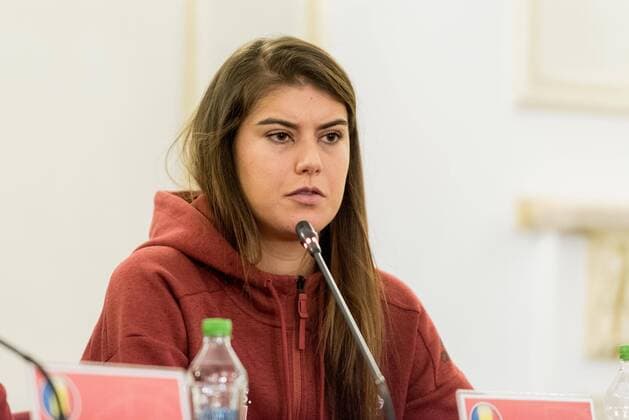 Tennis - press conference PK Pressekonferenz held at the drawing ceremony before FED Cup by BNP 2017 game between Romania and Belgium February 2017 February 10, 2017: Sorana Cirstea (ROU) during the Press conference held at the drawing ceremony before FED Cup by BNP 2017 game between Romania and Belgium at Hotel Intercontinental, Bucharest, Romania ROU. Foto: CronosFoto Catalin Soare