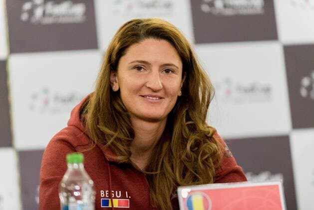 Tennis - press conference PK Pressekonferenz held at the drawing ceremony before FED Cup by BNP 2017 game between Romania and Belgium February 2017 February 10, 2017: Irina Begu (ROU) during the Press conference held at the drawing ceremony before FED Cup by BNP 2017 game between Romania and Belgium at Hotel Intercontinental, Bucharest, Romania ROU. Foto: CronosFoto Catalin Soare