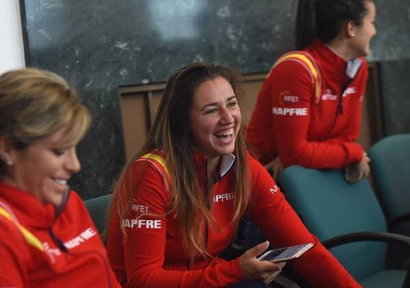 Barbora Strycova and Garbine Muguruza will meet in the first tennis match of the Fed Cup 1st round tie between the Czech Republic and Spain on Saturday, lots decided in Prague, Czech Republic, February 10, 2017. The second women s singles match will be played by Karolina Pliskova and Lara Arruabarrena.On Sunday, Strycova will meet Arruabarrena and Pliskova will meet Muguruza.For the doubles match, the Czechs nominated Lucie Safarova and Katerina Siniakova, the Spaniards Sara Sorribes and Maria Jose Martinez. (CTKxPhoto JaroslavxOzana) CTKPhotoP201702100775301  jao 18