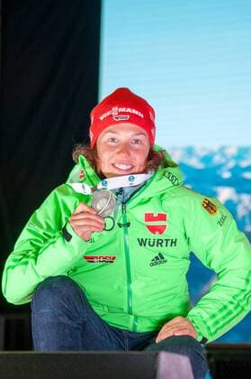 Bilder des Tages - SPORT Laura DAHLMEIER (GER). Oesterreich, Hochfilzen: Wintersport, Biathlon, IBU World Championships 2017 - 7,5km Sprint Damen am 10.02.2017, Biathlonstadion.