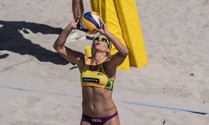FIVB World Tour 2017 - Fort Lauderdale Major - 11.02.2017 Larissa Franca Maestrini (BRA); FIVB World Tour 2017 - Fort Lauderdale Major - 11.02.2017 am 11.02.2017, Beach Park Fort Lauderdale, Florida, USA. xPWx