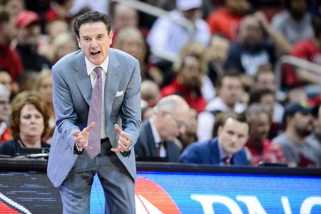 Louisville Head Coach Rick Pitino during the NCAA College League USA College Basketball game between the Louisville Cardinals and the Miami Hurricanes at the KFC Yum! Center on Saturday February 11, 2017 in Louisville, KY. CSM NCAA Basketball 2017: Miami vs Louisville FEB 11 - ZUMAc04_ 20170211_zaf_c04_147 Copyright: xJacobxKupfermanx