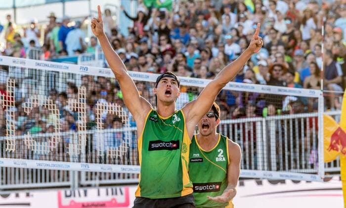 FIVB World Tour 2017 - Fort Lauderdale Major - 11.02.2017 Saymon Barbosa Santos, (BRA); FIVB World Tour 2017 - Fort Lauderdale Major - 11.02.2017 am 11.02.2017, Beach Park Fort Lauderdale, Florida, USA. xPWx