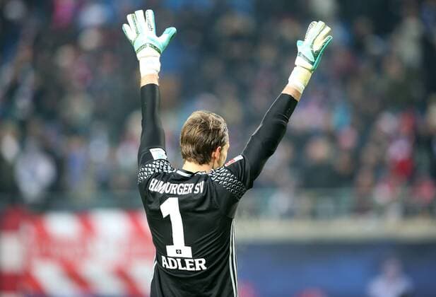RB Leipzig - Hamburg Fussball 1.Bundesliga Leipzig, 11.02.2017, Red Bull Arena, Fussball, 1.BL, 20.Spieltag , RB Leipzig vs. Hamburger SV 0:3 (0:2) , Im Bild: Torwart Rene Adler (Hamburg) ,