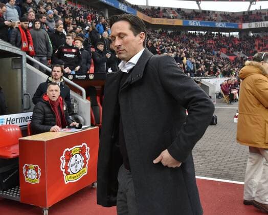 11.02.2017, Fussball GER, 1. Bundesliga Saison 2016 2017, 20. Spieltag, Bayer 04 Leverkusen - Eintracht Frankfurt 3:0, Trainer Roger Schmidt (Bayer 04 Leverkusen)