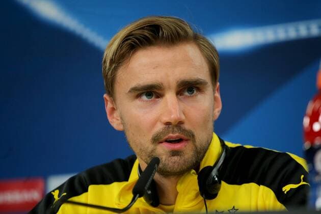 Marcel Schmelzer (Borussia Dortmund 29), Pressekonferenz, Benfica Lissabon - Borussia Dortmund, UEFA Champions League, Achtelfinale, Fussball, 13.02.2017, Lissabon Copyright: xLangerx xEibner-Pressefotox EP_HLR