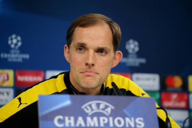 Bilder des Tages - SPORT Trainer Thomas Tuchel (Borussia Dortmund), Pressekonferenz, Benfica Lissabon - Borussia Dortmund, UEFA Champions League, Achtelfinale, Fussball, 13.02.2017, Lissabon Copyright: xLangerx xEibner-Pressefotox EP_HLR