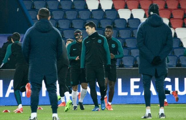 Luis Suarez ( Barcelona ) FOOTBALL : Entrainement Barcelona - Paris - 13 02 2017 FedericoPestellini PANORAMIC 