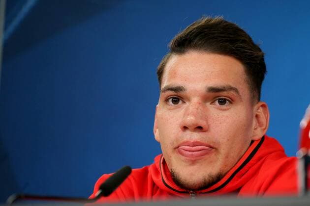 Ederson ( Benfica Lissabon 1 ), Pressekonferenz, Benfica Lissabon - Borussia Dortmund, UEFA Champions League, Achtelfinale, Fussball, 13.02.2017, Lissabon Copyright: xLangerx xEibner-Pressefotox EP_HLR