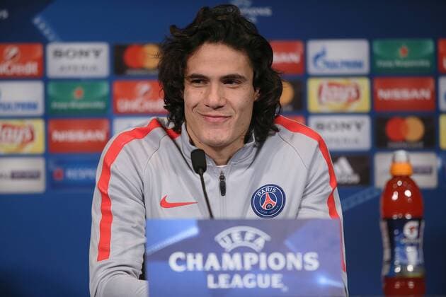 UEFA Champions League 2017, Paris St. Germain - FC Barcelona - , press conference PK Pressekonferenz and training, edinson cavani, 644 cordon  xx