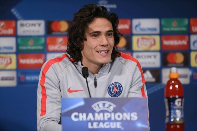 UEFA Champions League 2017, Paris St. Germain - FC Barcelona - , press conference PK Pressekonferenz and training, edinson cavani, 644 cordon  xx