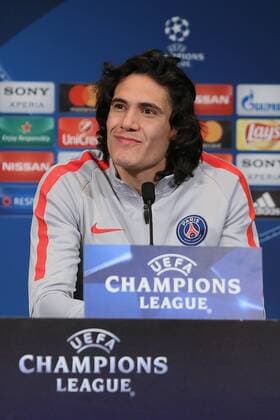 UEFA Champions League 2017, Paris St. Germain - FC Barcelona - , press conference PK Pressekonferenz and training, edinson cavani, 644 cordon  xx
