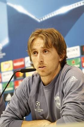 Real Madrid s Luka Modric in press conference PK Pressekonferenz before UEFA Champions League match. February 14,2017.  (2017021458)