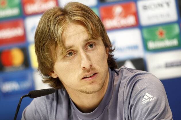 Real Madrid s Luka Modric in press conference PK Pressekonferenz before UEFA Champions League match. February 14,2017.  (2017021473)