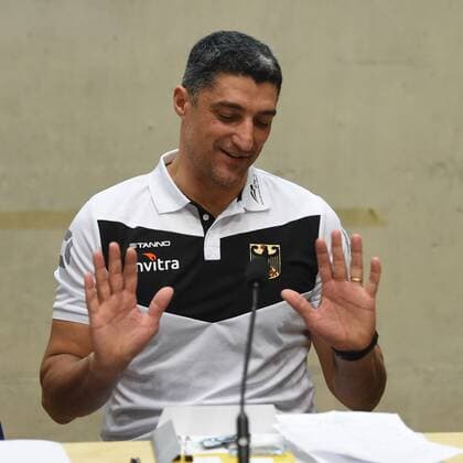 Volleyball, Herren, Saison 2016 17, PK Volleyball-Nationalmannschaft, Bundestrainer Andrea Giani (Deutschland), 14.02.17,