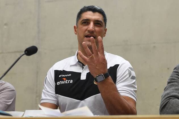 Volleyball, Herren, Saison 2016 17, PK Volleyball-Nationalmannschaft, Bundestrainer Andrea Giani (Deutschland), 14.02.17,