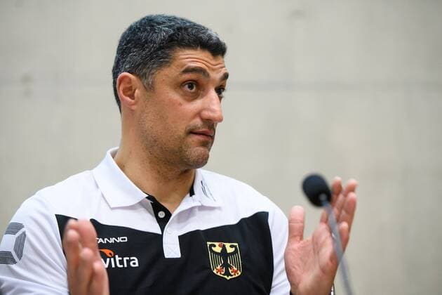 14.02.2017, Max Schmeling Halle, Berlin Volleyball, Vorstellung Bundestrainer Andrea Giani Andrea Giani (Volleyball Bundestrainer Männer Maenner)