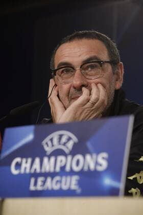 SSC Napoli s head coach Maurizio Sarri during a press conference PK Pressekonferenz held at Santiago Bernabeu stdium in Madrid, Spain, 14 February 2017. Real Madrid will face SSC Napoli in a Champions League round of 16 first leg soccer match the upcoming 15 February. SSC NAPOLI S CONFERENCE !ACHTUNG: NUR REDAKTIONELLE NUTZUNG!  Copyright: xJUANJOxMARTINx 20170214-636226976278541065