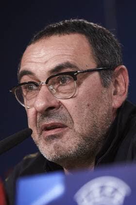Napoles es coach Maurizio Sarri during the press conference PK Pressekonferenz before Champions League Match between Real Madrid and Napoles at Santiago Bernabeu Stadium in Spain. February 14, 2017.  (2017021464)