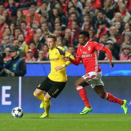Marco Marco Reus (Borussia Dortmund 11) Nelson Semedo ( Benfica Lissabon 50 ), Benfica Lissabon - Borussia Dortmund, UEFA Champions League, Achtelfinale, Fussball, 14.02.2017, Lissabon Copyright: xLangerx xEibner-Pressefotox EP_HLR