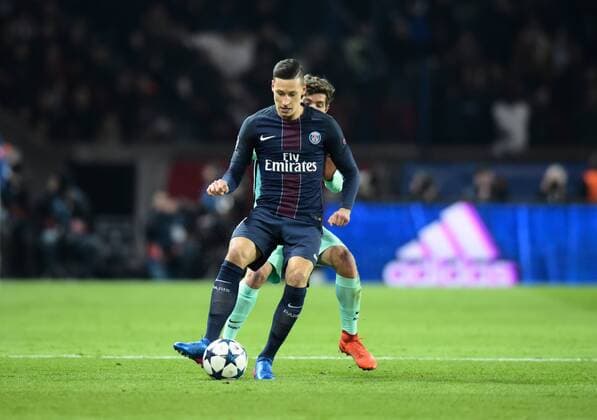 Fußball, CL, Paris St. Germain - FC Barcelona Julian Draxler ( PSG ) FOOTBALL : Paris Saint Germain vs FC Barcelona - Ligue des Champions - Paris - 14 02 2017 FedericoPestellini Panoramic 