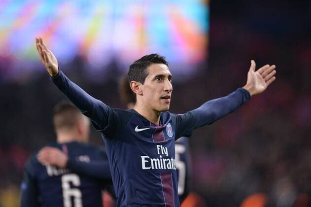 Fußball, CL, Paris St. Germain - FC Barcelona 11 ANGEL DI MARIA (psg) - JOIE FOOTBALL : Paris SG vs Barcelona - Ligue des Champions - 14 02 2017 AnthonyBIBARD FEP Panoramic 