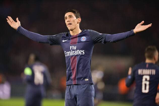 Fußball, CL, Paris St. Germain - FC Barcelona 4:0 Fußball, CL, Paris St. Germain - FC Barcelona 11 ANGEL DI MARIA (psg) - JOIE FOOTBALL : Paris SG vs Barcelona - Ligue des Champions - 14 02 2017 AnthonyBIBARD FEP Panoramic 