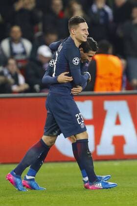 Bilder des Tages - SPORT Fußball, CL, Paris St. Germain - FC Barcelona 4:0 Fußball, CL, Paris St. Germain - FC Barcelona Jubel Julian Draxler (PSG) FOOTBALL : PSG vs FC Barcelona - Champions League - 14 02 2017 GwendolineLeGoff 