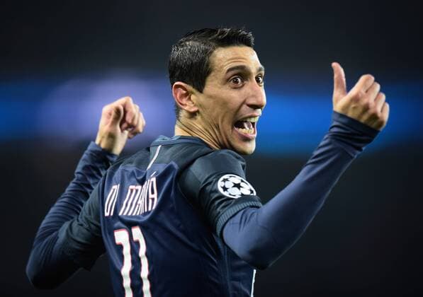 Fußball, CL, Paris St. Germain - FC Barcelona Angel Di Maria ( PSG ) FOOTBALL : Paris Saint Germain vs FC Barcelona - Champions League - Paris - 14 02 2017 FedericoPestellini 