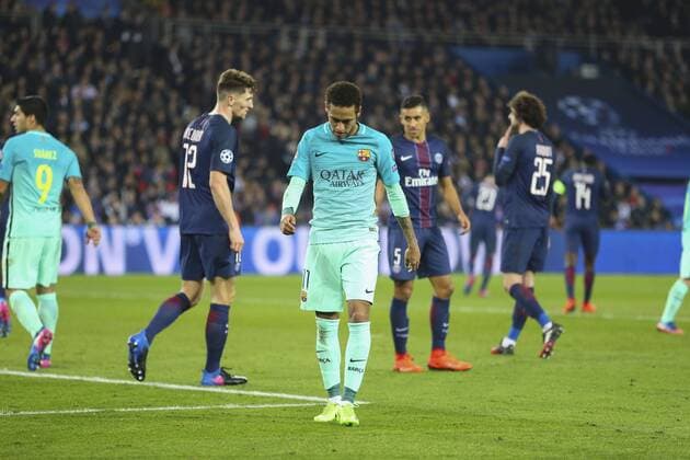 Fußball, CL, Paris St. Germain - FC Barcelona Neymar (Barcelona) deception FOOTBALL : PSG vs FC Barcelona - Champions League - 14 02 2017 GwendolineLeGoff 