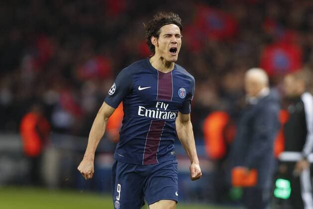 Fußball, CL, Paris St. Germain - FC Barcelona Jubel Edinson Cavani (PSG) FOOTBALL : PSG vs FC Barcelona - Champions League - 14 02 2017 GwendolineLeGoff 