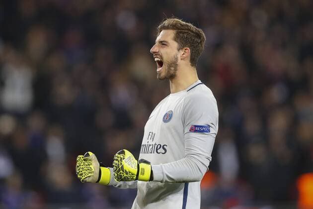Bilder des Tages - SPORT Jubel Kevin Trapp ( PSG) FOOTBALL : PSG vs FC Barcelona - Champions League - 14 02 2017 GwendolineLeGoff 